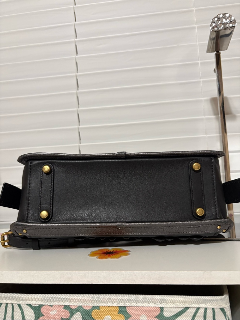 🦋Coach Dreamer Satchel Black Multi Butterfly Applique Snakeskin Handbag 72614🦋 - Picture 7 of 11